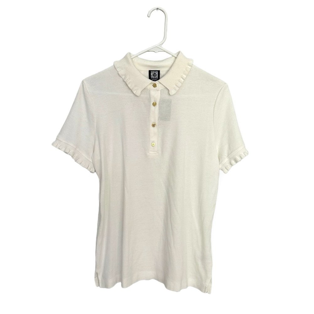 Anne Klein Sport Off White Womens Shirt Size Large